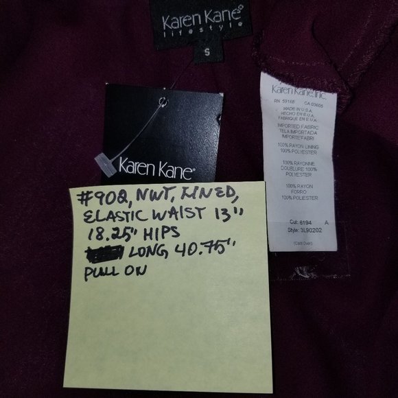 ✅#902 NWT Karen Kane Lifestyle Purple Paisley Skirt - Picture 3 of 16